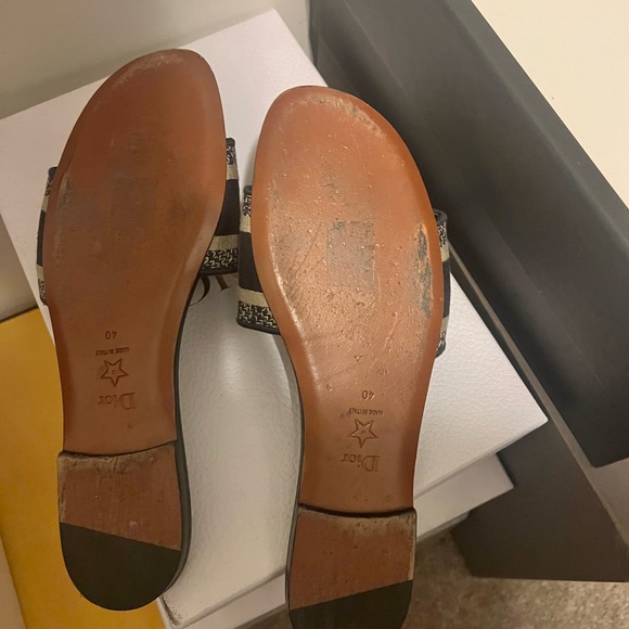 Christian Dior Dway Slide Blue Embroidered Cotton - Picture 5 of 8